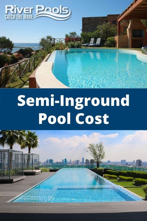 Cheap Inground Pool, Inground Pool Pricing, Semi Above Ground Pool, Inground Pool Cost, Ideas Backyard Patio, Semi Inground Pool, Inground Pool Ideas, Underground Pool, Small Inground Pool