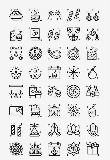 Hindu Doodles, Diwali Theme Drawing, Diwali Journal Ideas, Diwali Drawing Ideas Easy, Indian Doodle Art, Diwali Doodle Art, Diwali Sketch, Diwali Doodle, Diwali Festival Drawing