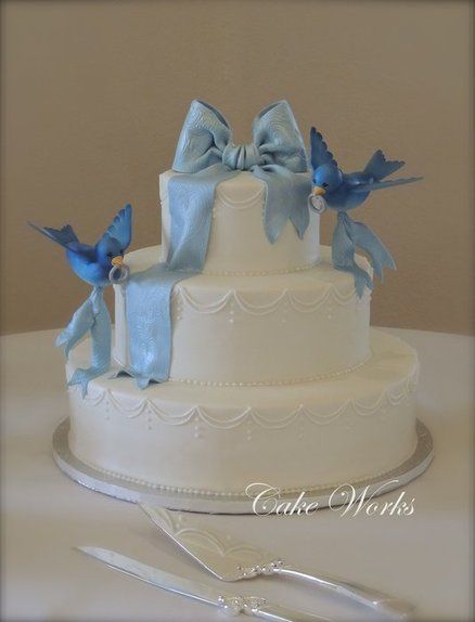 Cinderella Blue Bird Cake...Add figure topper for girls Birthday cake. Cinderella Quince, Cinderella Wedding Cake, Cinderella Bridal Shower, Cinderella Baby Shower, Cinderella Quinceanera Themes, Cinderella Wedding Theme, Fairytale Baby Shower, Cinderella Sweet 16, Cinderella Quinceanera