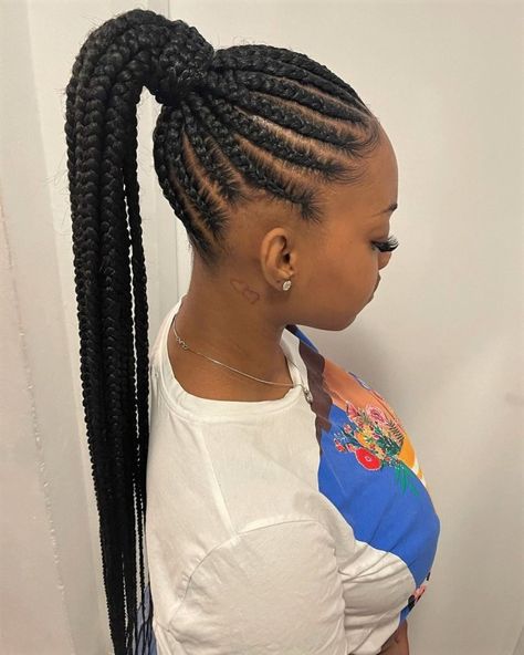 Goddess Braids Updo, Goddess Braid Styles, Uk Hairstyles, Cornrow Ponytail, Hair Charms, Big Box Braids Hairstyles, Goddess Braids Hairstyles, Braided Cornrow Hairstyles, Braids With Curls