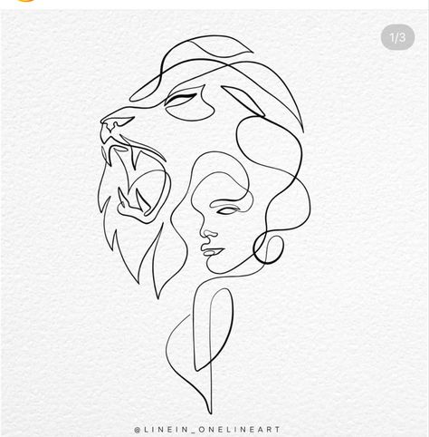 Woman And Wolf, Continuous Line Tattoo, Lioness Tattoo, Tattoo Spots, Leo Tattoos, Boho Art Drawings, Leo Women, Small Hand Tattoos, Line Art Tattoos