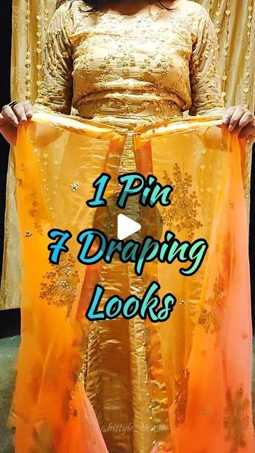 Drape Dupatta Style, Dupatta Style On Gown, Lehenga Draping Styles, Dupatta Draping Style, Lehenga Dupatta Draping Style, Dupatta Draping Styles, Dupatta Styling, Dupatta Draping, Draping Styles