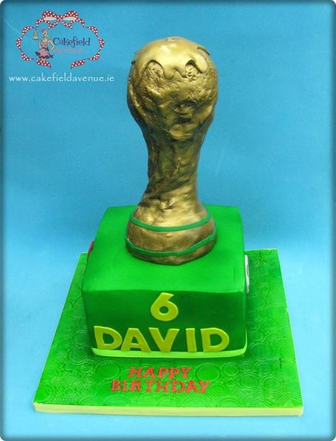 World Cup Trophy Cake, Trophy Cake, Cake Party Ideas, World Cup Trophy, Cake Party, Vanilla Sponge, Party Cakes, World Cup, Buddha Statue