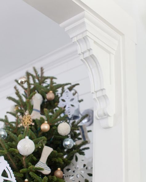 Want to add a little architectural interest to a doorway? Put a corbel on it! We got this one from @hobbylobby and I shared how we attached… Corbel Hallway, Corbel Doorway, Doorway Corbels, Corbels In Doorway, Above Doorway Decor, Corbels Ideas Doorway, Corbel Arch, Doorway Trim Ideas, Doorway Trim