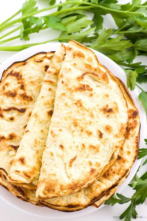 Low Carb Paleo Tortillas Recipe with Coconut Flour (3 Ingredients) - If you're looking for easy coconut flour recipes, try paleo low carb tortillas with coconut flour. Make these keto paleo coconut wraps w/just 3 ingredients! Coconut Flour Tortillas, Paleo Tortillas, Tortillas Recipe, Recipes With Flour Tortillas, Coconut Flour Recipes, Flat Breads, Boiled Egg Diet Plan, Tortilla Recipe, Low Carb Tortillas