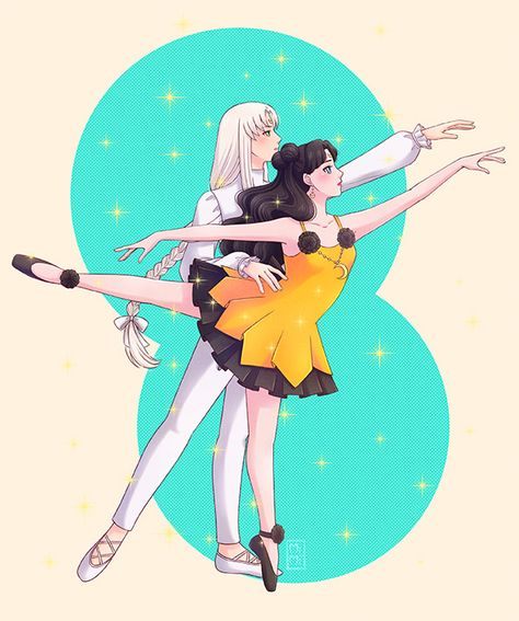 .luna&artemis pas de deux pt2 and here is the second part of their pas de deux Sailor Moon Drawings, Anime Ballerina, Luna Artemis, Moon Drawings, Couple Dance, Sailor Guardians, Luna And Artemis, Art Ballet, Anime Quotes Inspirational