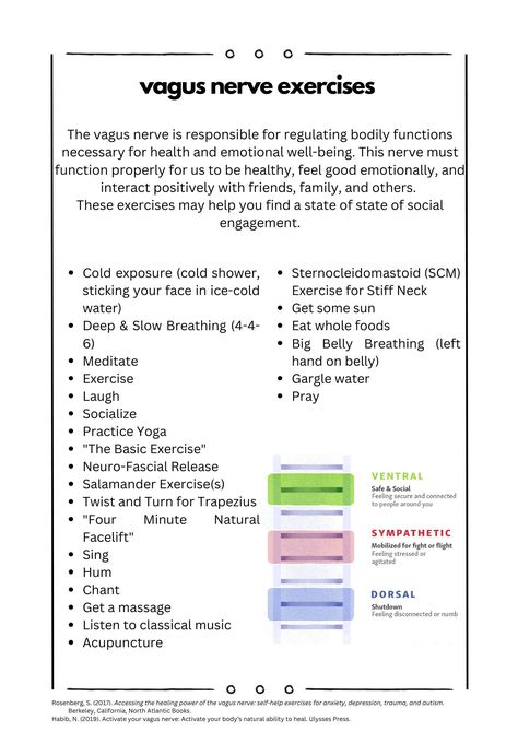 Polyvagal Theory Exercises, Grounding Exercises Therapy, Polyvagal Exercises, Psychological Exercises, Somatic Stretches, Therapeutic Modalities, Nerve Exercises, Polyvagal Theory, Counselling Tools