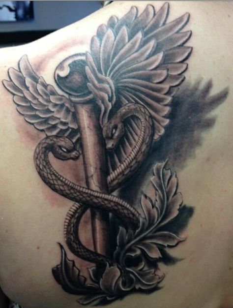 Nursing symbol Medicine Tattoo, Nursing Tattoo, Nursing Tattoos, Medical Tattoos, Caduceus Tattoo, Ems Tattoos, Nurse Tattoo, Medical Tattoo, Medical Symbols