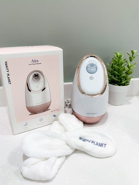 How To Use A Face Steamer, Facial Products, Steamer Face, Face Steamer Aesthetic, Steamer For Face, Facial Steamer Routine, Facial Steamer Aesthetic, Vanity Planet Facial Steamer, Mini Facial Steamer