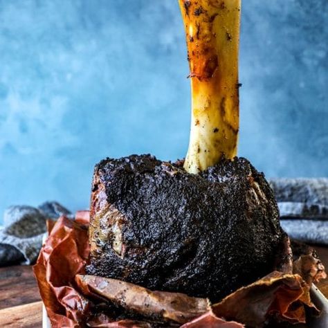 Smoked Beef Shank Recipe, Smoked Beef Shank, Beef Shin Recipes, Beef Soup Bones, Beef Shank Recipe, Beef Marrow Bones, Smoker Ideas, Smoked Mac And Cheese, Traeger Grill Recipes