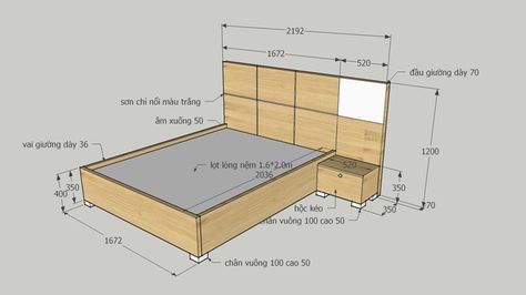 Architect Data, Furniture Details Drawing, Bed Designs With Storage, Bed Frame Plans, Simple Bed Designs, Bed 3d, Customised Bed, Small Bedroom Layout, Wood Chair Design