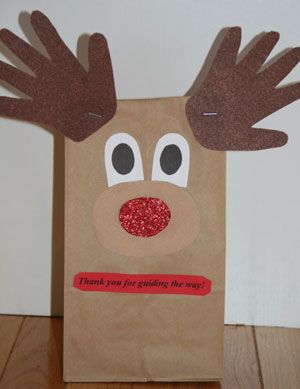 reindeer bags to make for christmas | How to make your Rudolph the Reindeer gift bag craft Cheap Christmas Gift Ideas, Cheap Christmas Crafts, Cheap Christmas Gift, Craft Christmas Gifts, Christmas In The Classroom, Paper Bag Crafts, Reindeer Craft, Reindeer Gifts, Christmas Crafts For Kids To Make