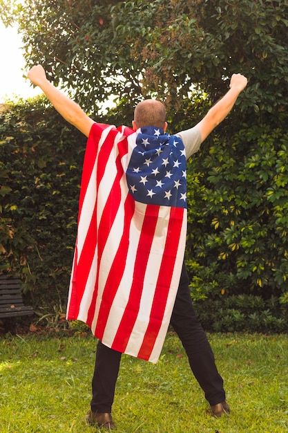 A Man Standing, Happy Memorial Day, Man Standing, This Is Us Quotes, Usa Flag, Free Photo, Rear View, Memorial Day, Free Photos