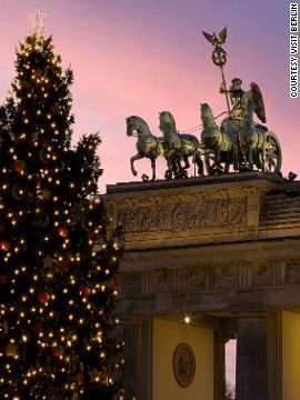 12 of the most spectacular Christmas trees from around the world Berlin Christmas Market, Berlin Christmas, Christmas In Germany, Europa Park, Best Christmas Markets, Christmas In The City, Brandenburg Gate, Christmas Around The World, German Christmas