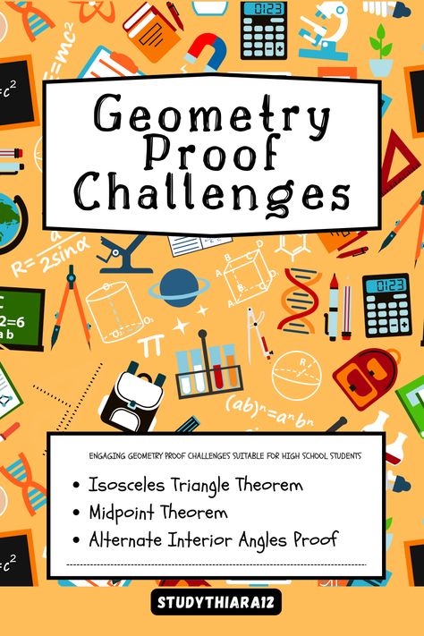 Geometry Proof Challenges Alternate Interior Angles, High School Geometry, Geometry Proofs, Geometry Lessons, Geometry High School, Geometry Activities, Creative Problem Solving, Home Learning, Student Activities