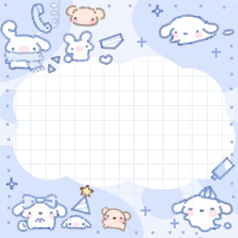 Memo Pad Template, Cinamoroll Memo Pad, Sticky Note Template, Pink Memo Pad, Purple Memo Pad, Kawaii Memo Pad, Cutecore Memo Pad, Cat Profile, Digital Notes