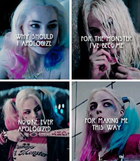 SuicideSquadHarleyQuinn Harley Quotes, Harley Quinn And The Joker, Harley Quinn And Joker, Harley Quinn Quotes, Harley And Joker, Harley Joker, Harley Quinn Joker, Pink Inspiration, Joker Harley