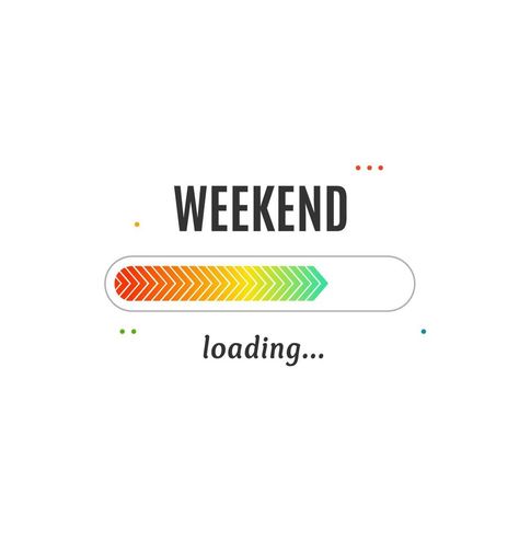 Weekend Loading Concept Isolated on a White Background. Vector Weekend Loading, Weekend Coffee, Friday Quotes, Ad Background, Its Friday Quotes, Background White, Week End, Vector Logo, Concept Design