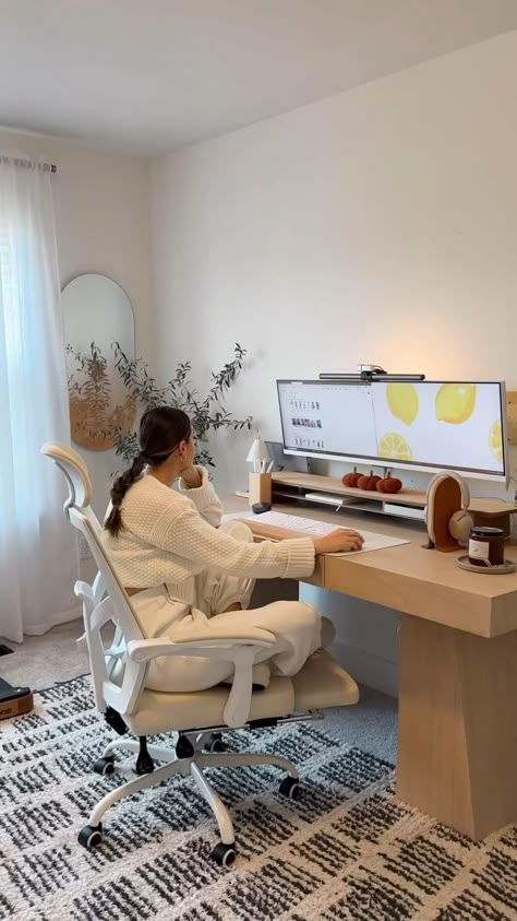 Ux Design Mobile App, Study Environment, Ux Design Mobile, Aesthetic Office, Makeup Youtube, Ergonomic Desk Chair, Work Office Decor, Chair With Footrest, Cozy Home Office