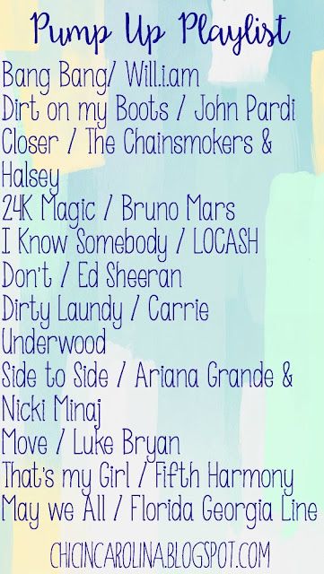 Chic in Carolina: Pump Up Playlist Pump Up Playlist, Pump Up Songs Pre Game Playlist, Side To Side Ariana, Southern Fashion, Up Music, Chainsmokers, Marketing Advice, Luke Bryan, Ed Sheeran