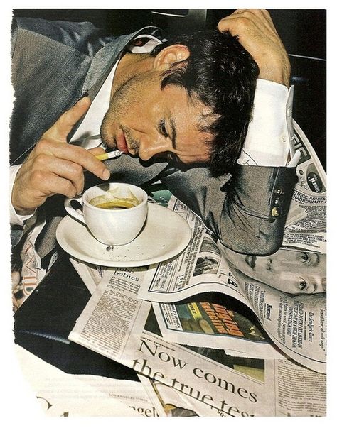 Robert Downey Jr. Coffee Newspaper, Stiff Poses, People Drinking Coffee, Downey Junior, Robert Downey, A Cup Of Coffee, Film Tv, Robert Downey Jr, Tony Stark