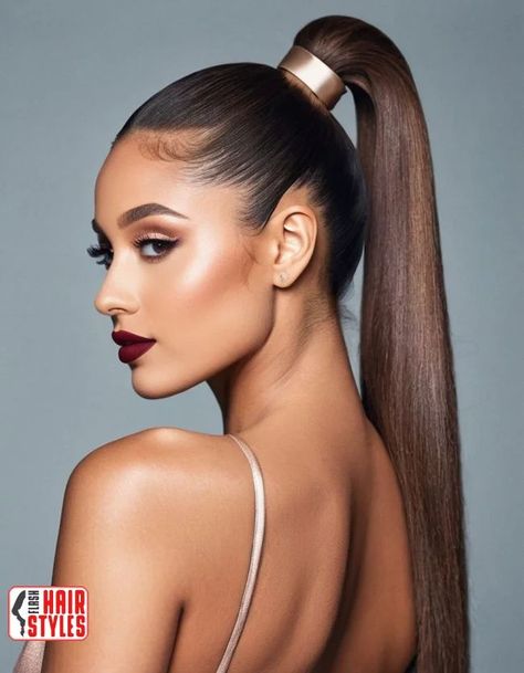 Sleek High Ponytail Hairstyles, High Sleek Ponytail, Hairstyle Photoshoot, Cowgirls Hairstyles, Sleek High Ponytail, Western Collage, Hair Mood Board, Celebrities Hairstyles, Hairstyles Everyday