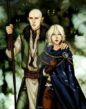 Solas Lavellan, Dragon Age Inquisition Solas, Elf Wizard, Dragon Age Solas, Dread Wolf, Solas Dragon Age, Dragon Age Romance, Wizard Staff, Fantasy Art Couples