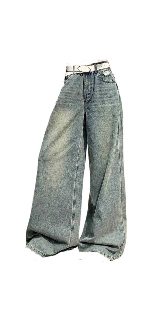 Gray Blue Aesthetic Baggy Jeans with White Belt Gray Blue Aesthetic, Aesthetic Baggy Jeans, Jean Aesthetic, Blue Baggy Jeans, Baggy Jean, Jeans Grey, White Belt, Jean Grey, Blue Aesthetic