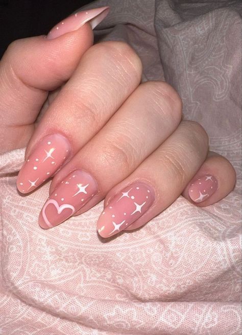 Pride Nails, Star Nail Designs, Birthday Nail, Membentuk Alis, Fall Blue, Navy Nails, 2023 Nail, Cute Pink Nails, 2023 Pink