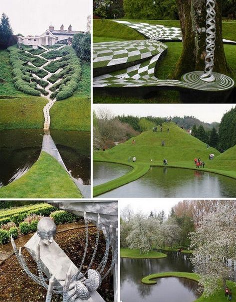 The Garden of Cosmic Speculation (Portrack House, South West Scotland) Garden Of Cosmic Speculation, Singapore Botanic Gardens, Versailles Garden, Butchart Gardens, Famous Gardens, Public Garden, Private Garden, Zen Garden, Landscape Architect