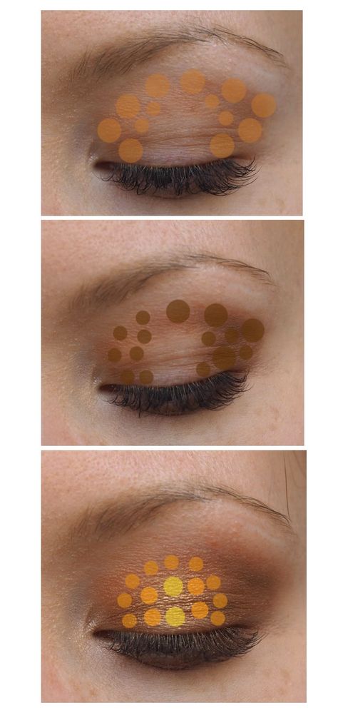 bronze eyeshadow tutorial Eyeshadow Paint, Halo Eyeshadow Tutorial, Eye Makeup Step By Step, Halo Eyeshadow, Bronze Smokey Eye, Halo Eye Makeup, Eyeshadow Step By Step, Bronze Eyeshadow, Orange Lipstick