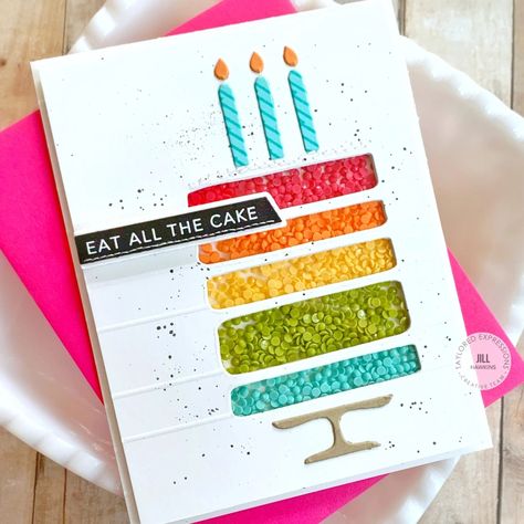 Cake Layering, Happy 13th Birthday, Cupcake Card, Happy Belated Birthday, Rainbow Card, Birthday Blessings, Cake Card, Taylored Expressions, Piece Of Cake