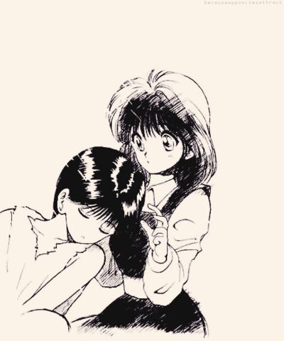 yusuke and keiko | Tumblr Yusuke And Keiko, Yusuke Urameshi, Yu Yu Hakusho Anime, Yu Yu Hakusho, Anime Watch, Anime Artwork Wallpaper, Manga Pages, 90s Anime, Cute Illustration