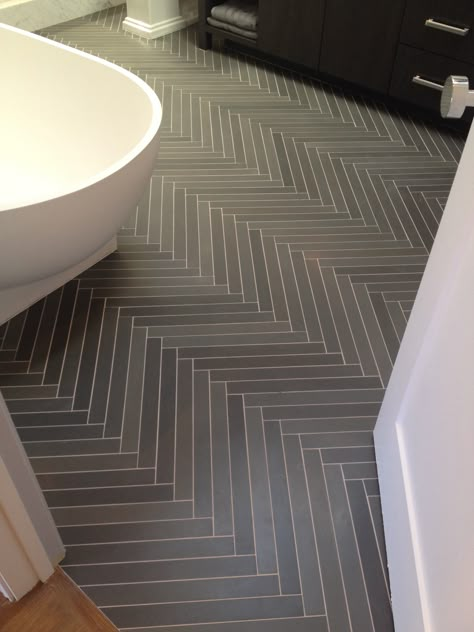 slim herringbone slate tile floor - would also look beautiful as the back wall of a walk in shower Slate Herringbone Tile Floor, Slate Interior, Tile Floor Diy, Cottage Style Bathrooms, Herringbone Tile Floors, Slate Tile Floor, Herringbone Floor, Slate Flooring, Herringbone Tile