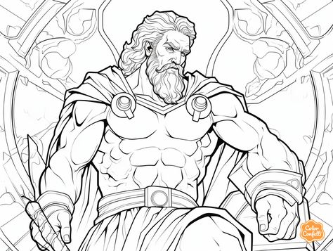 illustration of A touch of Hephaestus in coloring Hephaestus Drawing, Kids Table Wedding, Mandala Turtle, Coloring Page For Adults, Kids Table, Table Wedding, Fantasy Fairy, Greek Gods, Hercules