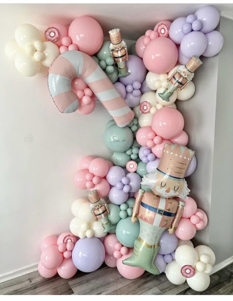 Nutcracker Ballet Birthday Party, Ballet Birthday Party, Fairy Baby Showers, Christmas Balloon Decorations, Holiday Balloons, Ballet Birthday, Gingerbread Party, Winter Onederland Birthday, Christmas Party Themes