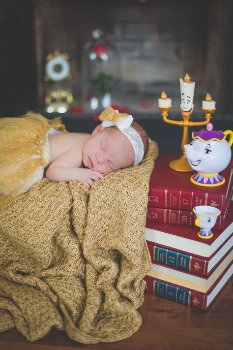 Princess And The Frog Newborn Pictures, Disney Princess Newborn Photography, Newborn Cinderella Photoshoot, Newborn Disney Princess Photoshoot, Disney Baby Monthly Photos, Beauty And The Beast Newborn Pictures, Baby Princess Photoshoot, Disney Princess Newborn Pictures, Princess Milestone Pictures