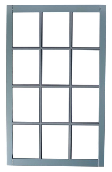 Window pane mirrors can be quite expensive if you purchase one ready-made, but you can... Faux Window Panes Decor, Diy Window Panes, Fake Window Panes, Faux Window Panes, Window Pane Decor, Window Pane Mirror, Window Grids, Fake Window, Faux Window