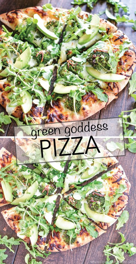 Green Goddess Pizza, Avocado Pizza, Fathead Pizza, Avocado Ranch, Green Avocado, Chanel Party, Hidden Valley, Pizza Pizza, Quick Weeknight Dinners