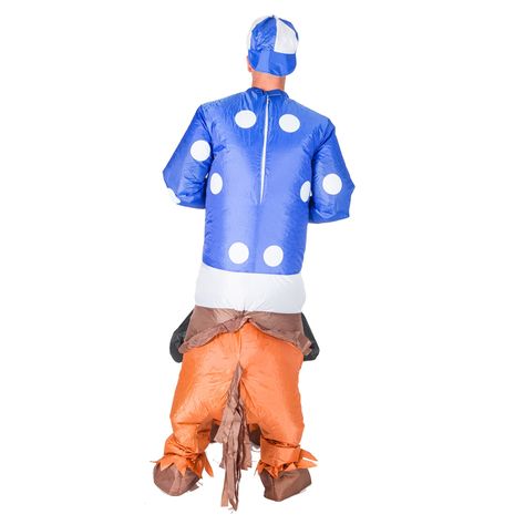 Bodysocks Adult Inflatable Jockey Fancy Dress Costume -- You can locate out more details at the link of the picture. (This is an affiliate link). #halloweencostumesformen Jockey Costume, Horse Fancy Dress, Horse Jockey, White Polka Dot Shirt, Plus Size Halloween Costume, Horse Costumes, Inflatable Costumes, Stag Do, Spring Racing