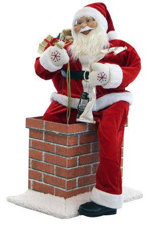 Christmas Animatronics, Animated Christmas Decorations, Red Velvet Suit, Reindeer Statue, Fraser Hill, Indoor Holiday Decor, Toy Sack, Dancing Santa, Santa Dress