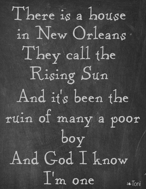 The Animals - House of the Rising Sun House Of The Rising Sun Aesthetic, Metaphysical Poetry, House Of The Rising Sun, Sun Aesthetic, Art 2023, New Orleans Homes, Lyrics Wallpaper, The Rising Sun, Long Walk