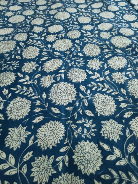 Indian Hand Block Printed Floral Cotton Sanganeri Fabric Soft cotton fabric wooden block fabric Multi Color fabric soft Sanganeri Print, Floral Landscape, Christmas Dining Table, Bed Curtains, Block Printing Fabric, Christmas Tree Themes, Color Fabric, Wooden Blocks, Blouse Design