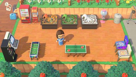 RECREATION/ ARCADE in Bode Isle! dream address: DA-4470-9431-2866 Acnh Arcade Outside, Acnh Arcade, Dream Address, Ac Ideas, Animal Crossing Villagers, Acnh Inspo, Animal Crossing Game, School Ideas, Animal Crossing