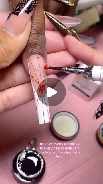 The Nail Connection on Instagram: "Part II | Halloween 2023: Spiderweb using spider gel tutorial🕷️🩸

🎥: @talonsss 

Follow @thenailconnection for daily nail inspo 💅🏽✨

#naildesigns #nailideas #spidergel #spiderwebnails #nailtrends #handpaintednails #nailsart #nailtutorial #handpaintednailart #halloweennails #naildesign #creativenails #nailaddict #nailtrend #thenailconnection" Spider Gel, Daily Nail, Painted Nail Art, Halloween 2023, Creative Nails, Nail Tutorials, Nail Trends, Spider Web, Halloween Nails