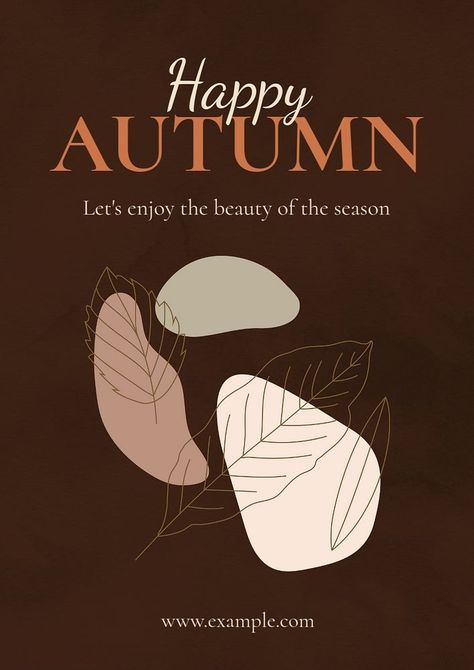 Aesthetic Line Drawing, Line Drawing Leaves, Fall Graphic Design, Drawing Leaves, Autumn Poster, Happy Autumn, Awesome Designs, Aesthetic Things, Happy Fall