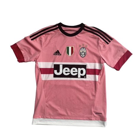 Juventus Pink Jersey, Pink Jersey Football, Pink Football Jersey, Soccer Footwork Drills, Jerseys Outfit, Juventus Jersey, Vintage Soccer Jersey, Juventus Soccer, Jersey Fits