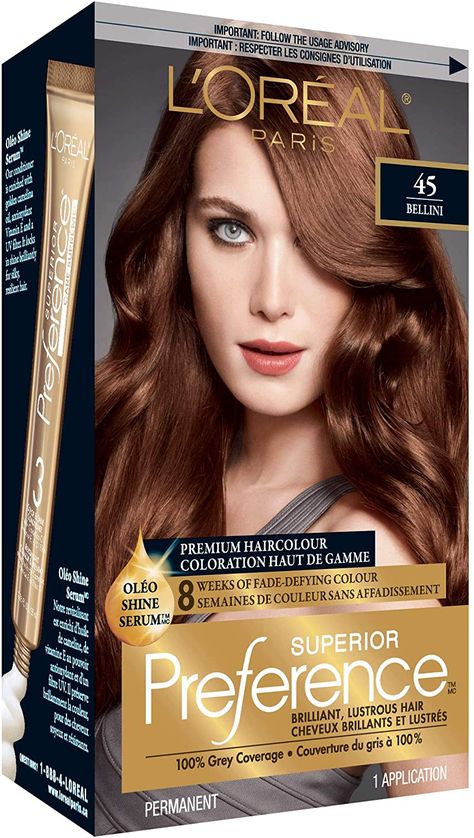 Loreal Hair Color Brown, Loreal Preference Hair Color, Loreal Hair Color Chart, Cinnamon Brown Hair, Brown Hair Colour, Dye Styles, Medium Ash Brown, Loreal Hair Color, California Hair