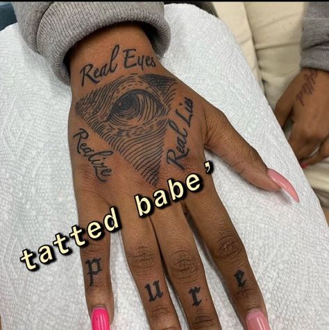 Hood Tattoo For Women, Hood Couple Tattoos, Female Hand Tattoos Black Women, Hood Girl Tattoos, Women’s Hand Tattoo Ideas, Thug Tattoos For Women Sleeve, Money Tattoo Ideas For Women, Money Tattoos Women, Hand Tattoos Baddie