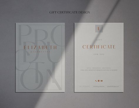 Beauty Certificate Design, Gift Certificate Design, Cocktail Book Design, Digital Marketing Content, Graphic Design Business Card, Cosmetic Packaging Design, I Graduated, Graph Design, Vi Design